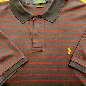 Polo by Ralph Lauren Navy with Red Striped Pima Cotton Shirt